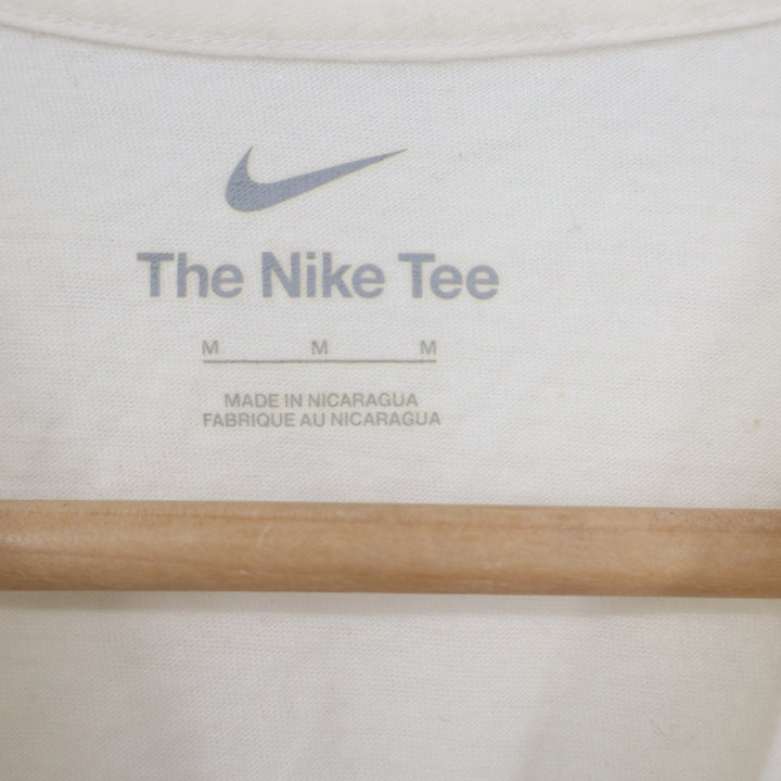 Nike Air Box Logo Graphic T-Shirt Mens Medium Cream Off-White Short Sleeve Tee