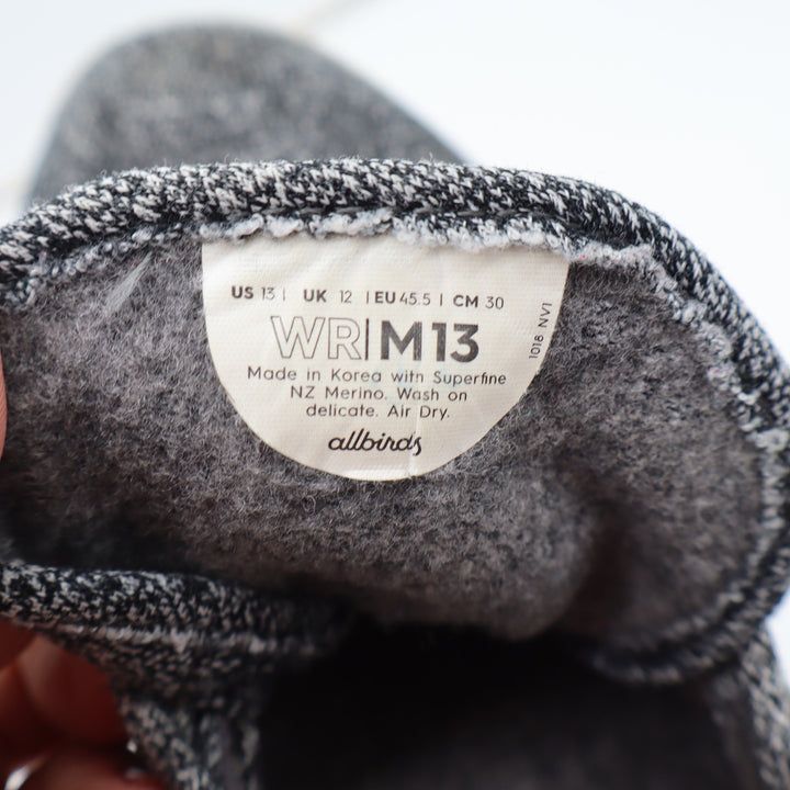 Allbirds Wool Runners Mens 13 WR M13 Charcoal Grey Low Top Sneakers Good
