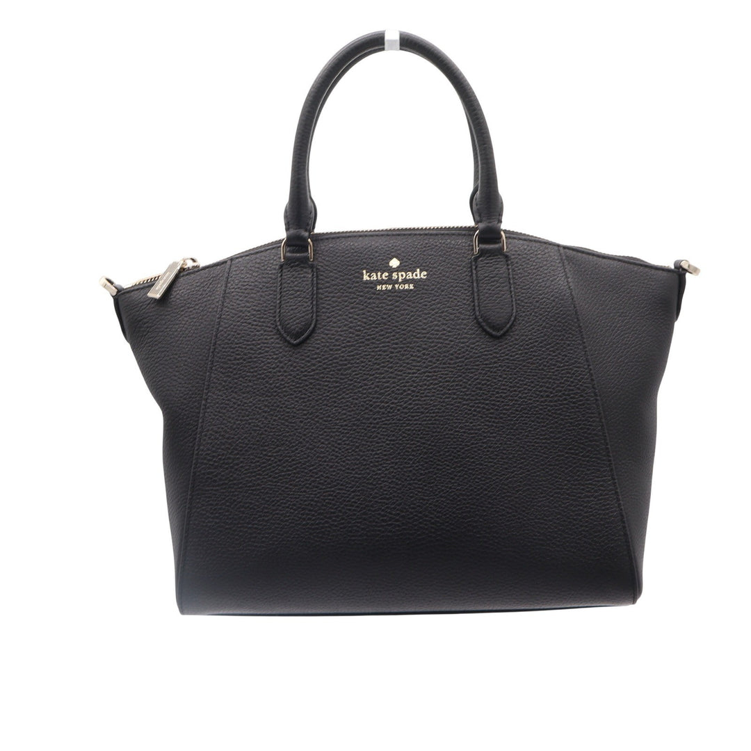 Kate Spade Parker Medium Satchel Black Pebbled Leather Bag