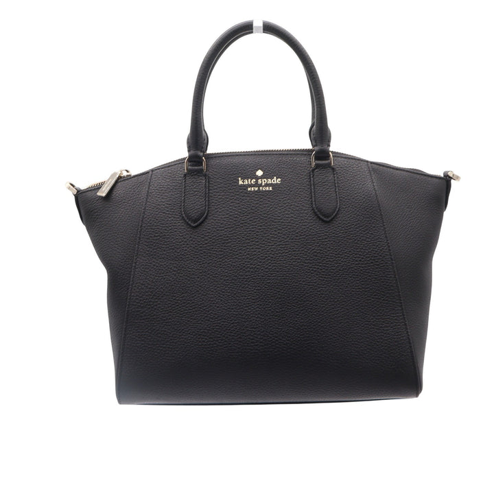 Kate Spade Parker Medium Satchel Black Pebbled Leather Bag
