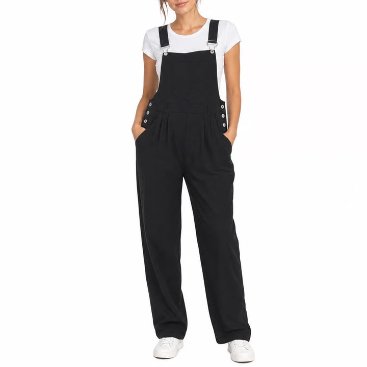 Halara Black Wide Leg Overalls Adjustable Straps Size M New