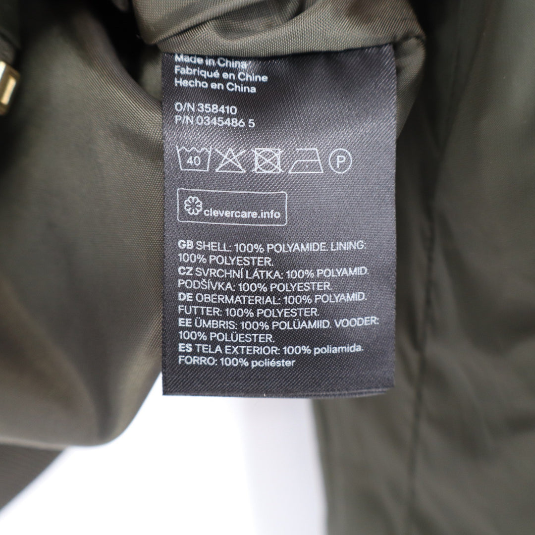 HM Mens Bomber Jacket Olive Green Full Zip Lightweight Coat 36R