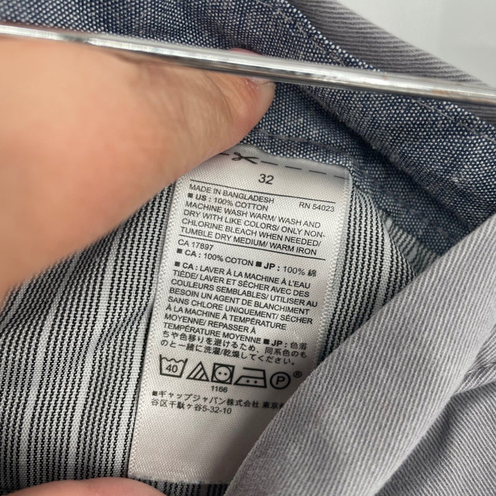Banana Republic Emerson Short Mens Gray Flat Front Chino Casual Size 32