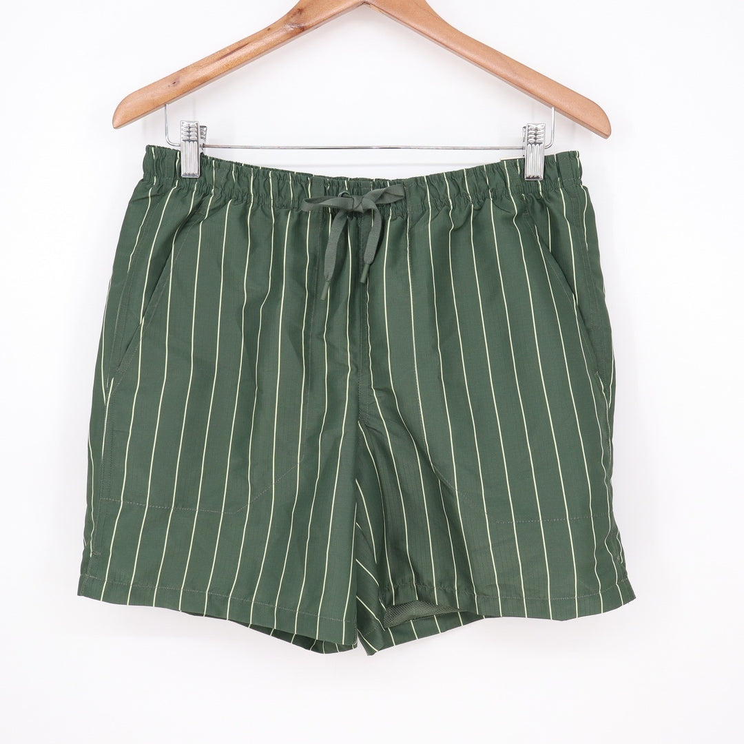 DSG Mens 6" Rec Short Pinstripe Muted Olive Green Water Repellent Small