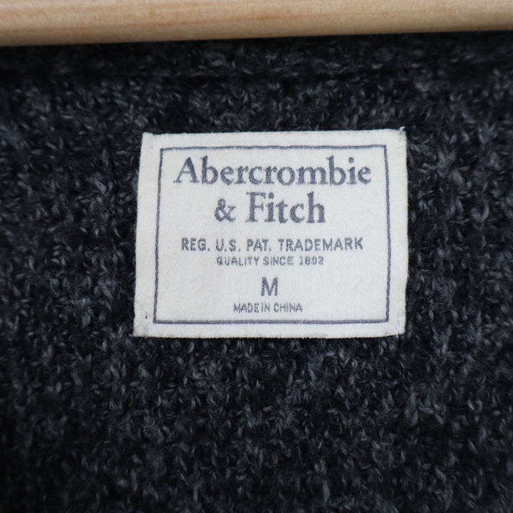 Abercrombie & Fitch Mens Oversized Cardigan Sweater Dark Charcoal Gray Medium