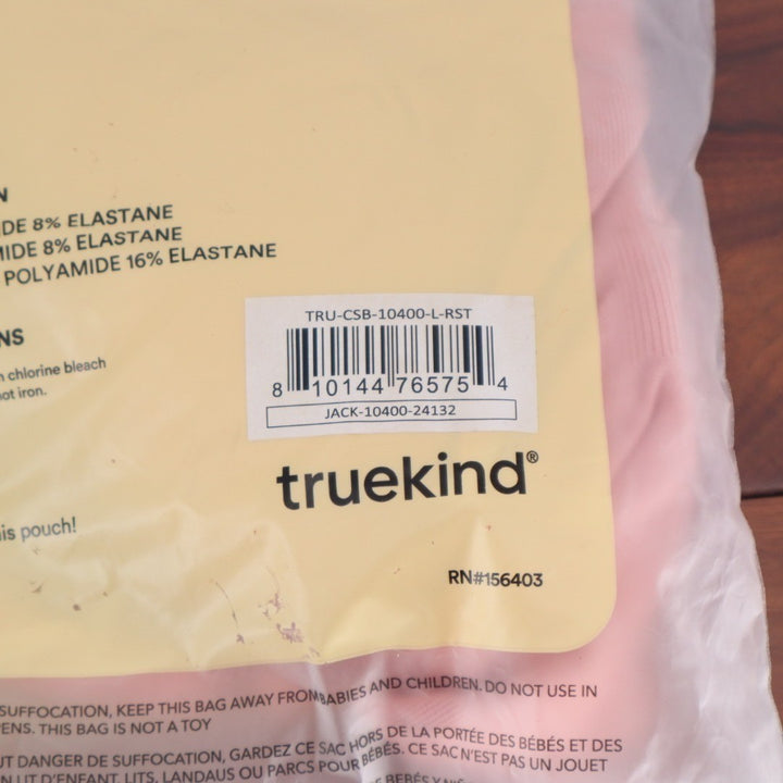 Truekind Convertible Strapless Bandeau Bra Women Large Rose Tan Stretch Wireless