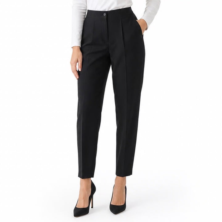 Talbots Black 100% Pure Silk Lined Tapered Leg Dress Pants Trousers Womens 12