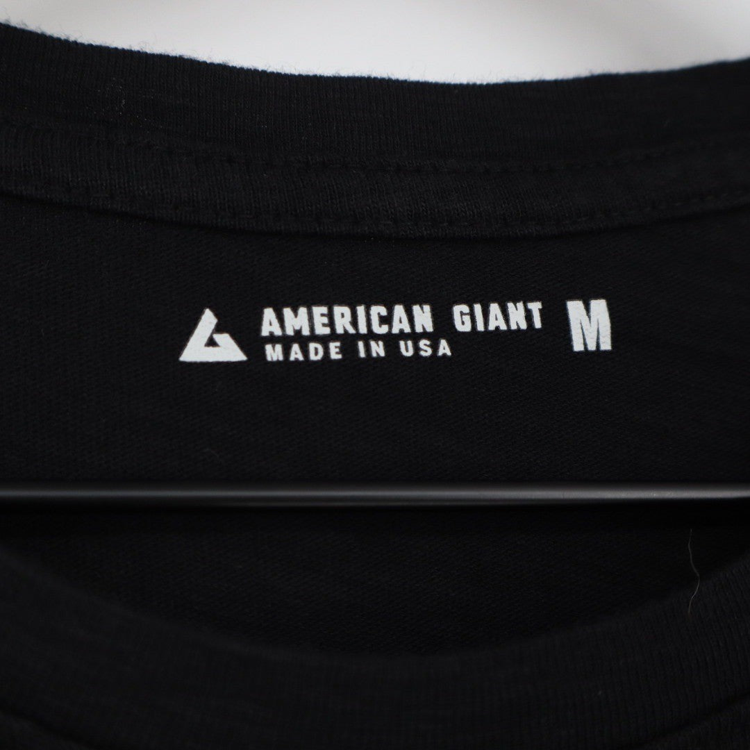 American Giant Classic Black Crew Neck T Shirt Mens Size M Made in USA Cotton
