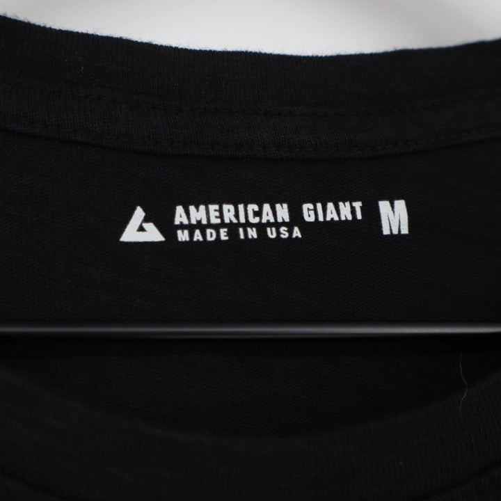 American Giant Classic Black Crew Neck T Shirt Mens Size M Made in USA Cotton