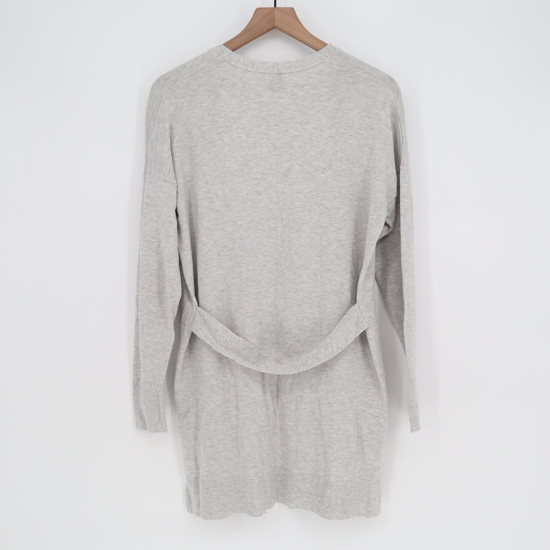 A New Day Womens Light Grey Open Front Longline Cardigan Sweater Large