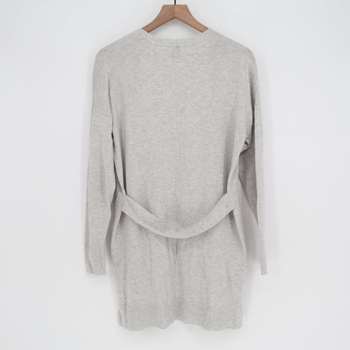 A New Day Womens Light Grey Open Front Longline Cardigan Sweater Large