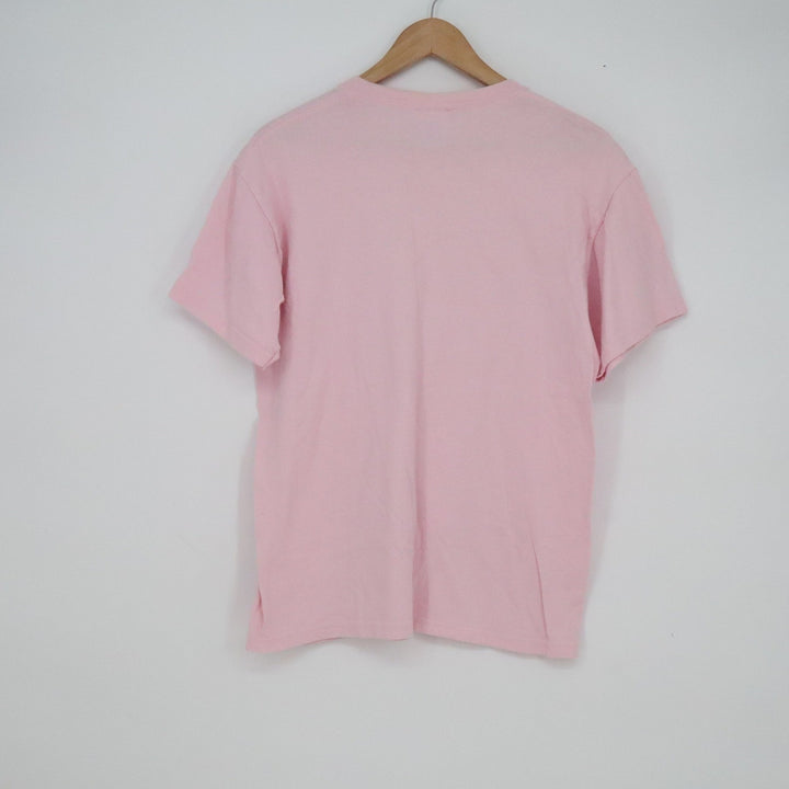 Gildan Heavy Cotton Rune Alphabet Icelandic Graphic T-Shirt Pink Medium