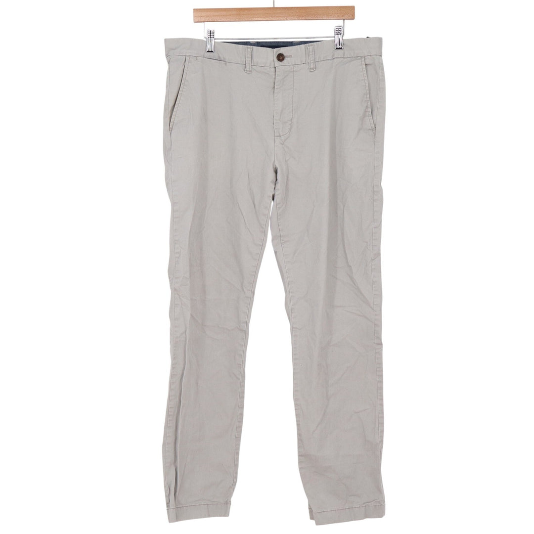 Tommy Hilfiger Pants Mens 36/34 Tailored Fit Gray Chino Stretch Excellent