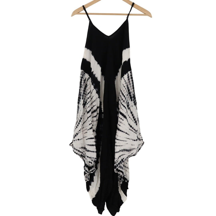 Philosophy Republic Clothing Jumpsuit Womens XS Black White Tie Dye V-Neck Boho