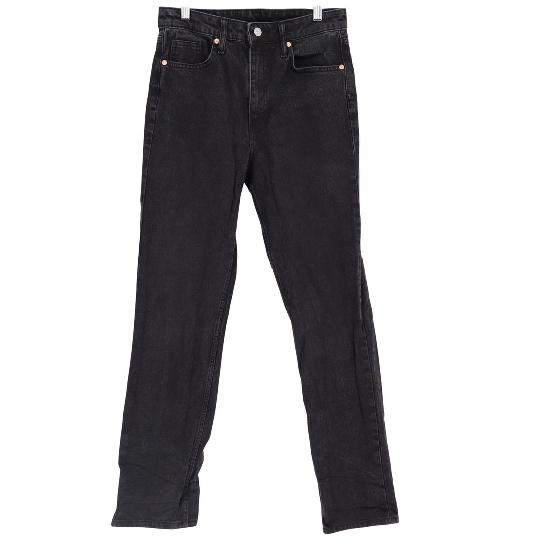H&M &Denim Vintage Straight High Waist Jeans Faded Black Size 6