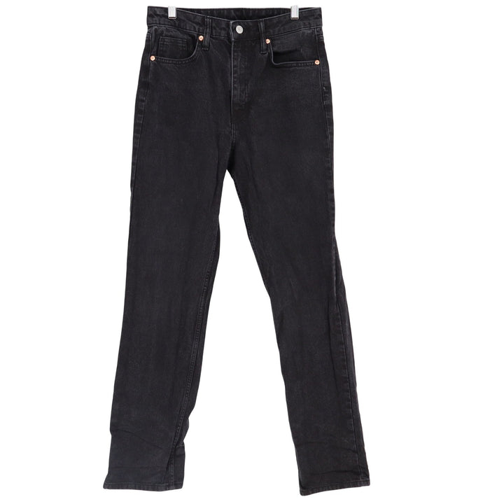 H&M &Denim Vintage Straight High Waist Jeans Faded Black Size 6