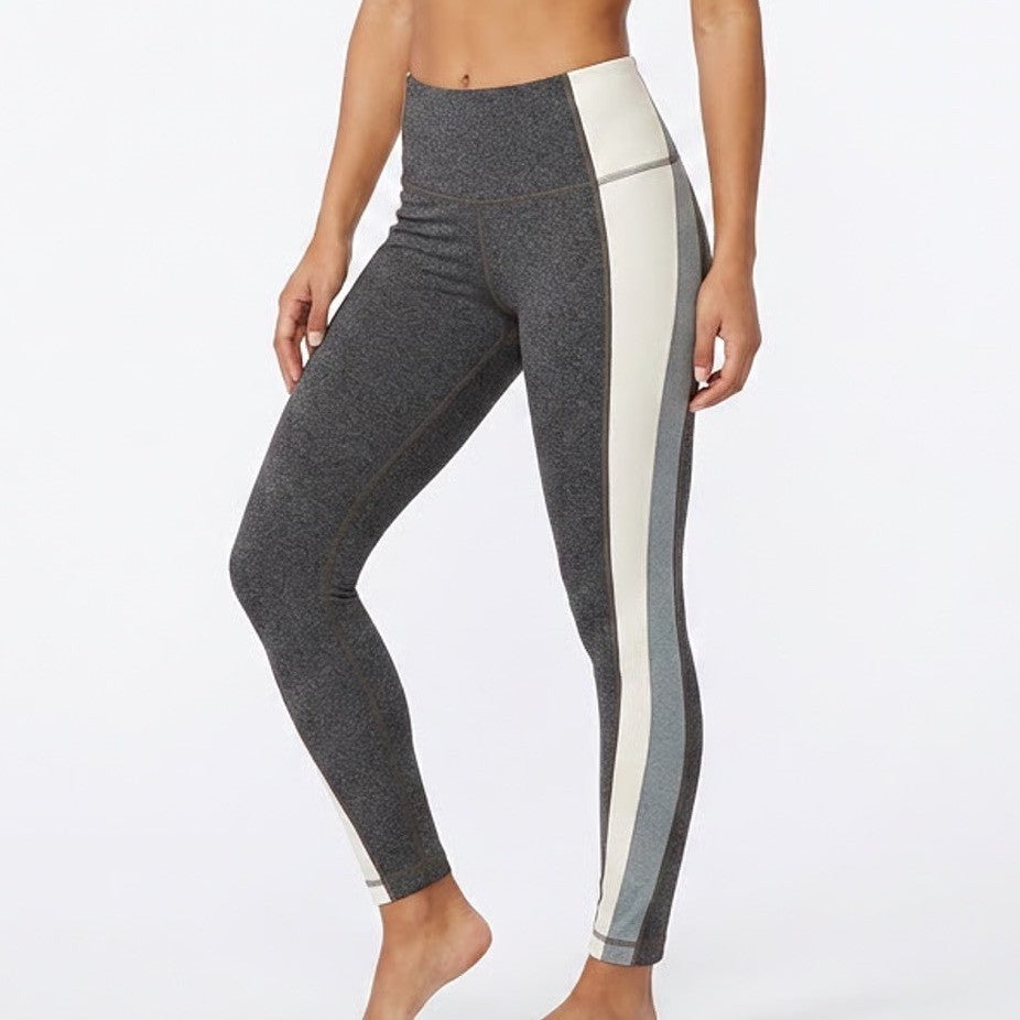 Athleta Salutation Colorblock Asymmetrical Powervita 7/8 Leggings Womens S Multi