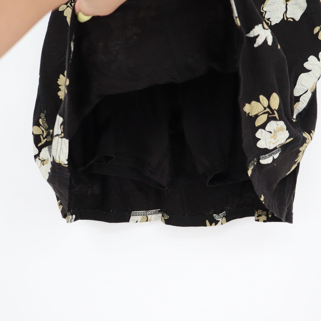 Toad&Co Floral Skort Black Organic Cotton Tencel Blend Active Skirt Small
