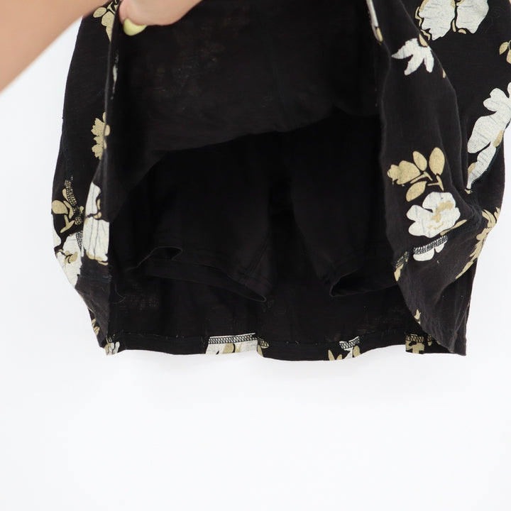 Toad&Co Floral Skort Black Organic Cotton Tencel Blend Active Skirt Small