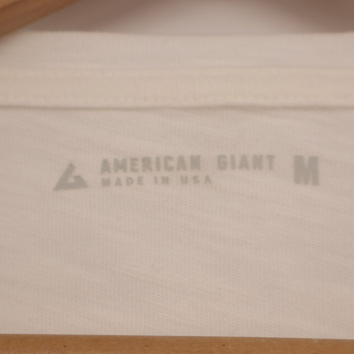 American Giant Premium Slub T-Shirt Womens M White Cotton V-Neck Short Sleeve