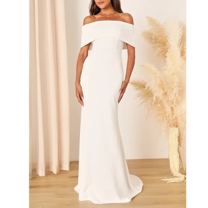 Lulus Exceptional Romance Maxi Dress Womens Large White Off-the-Shoulder Mermaid