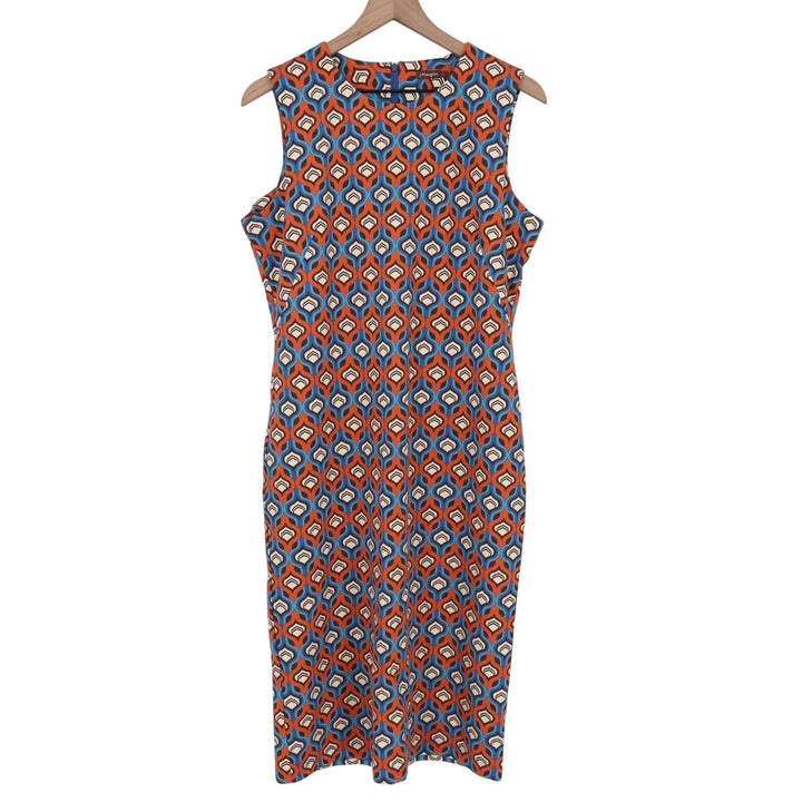 J.McLaughlin Bodycon Dress Womens L Multi Stretch Printed Sleeveless Round Neck