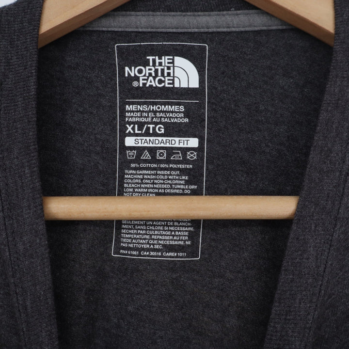 The North Face T-Shirt Mens XL Standard Fit Charcoal Gray Logo Graphic Excellent