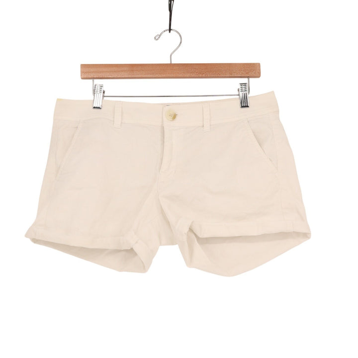 American Eagle Outfitters Chino Shorts Womens 8 White Cotton Stretch Casual