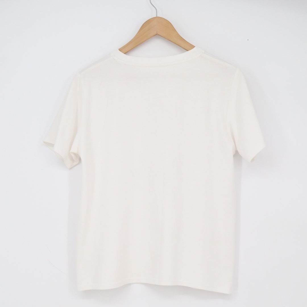 Varley T-Shirt Womens N/A Court Club Graphic Cream Tennis Pima Cotton Excellent