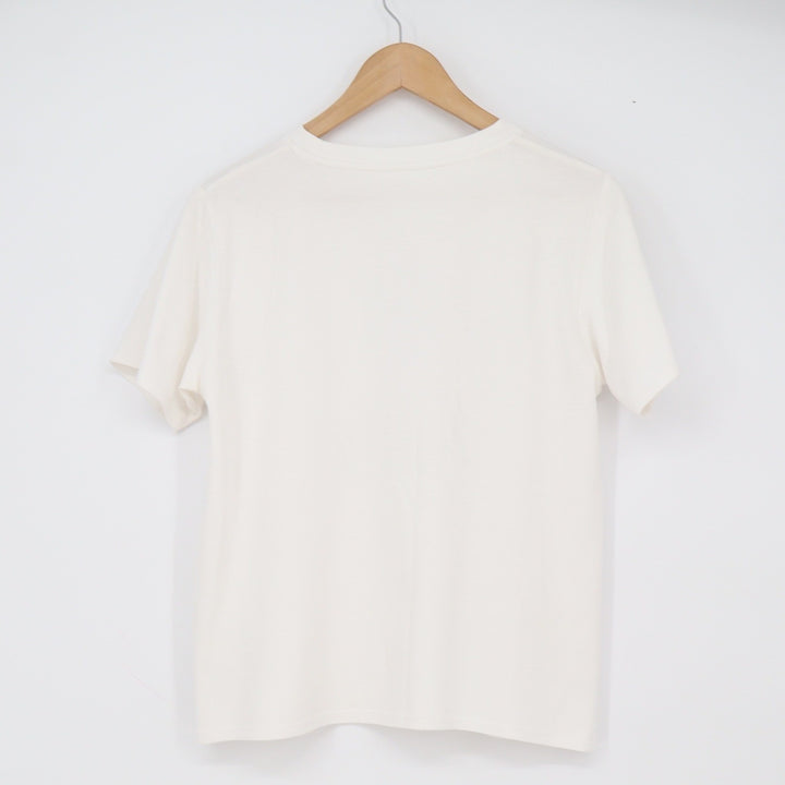 Varley T-Shirt Womens N/A Court Club Graphic Cream Tennis Pima Cotton Excellent