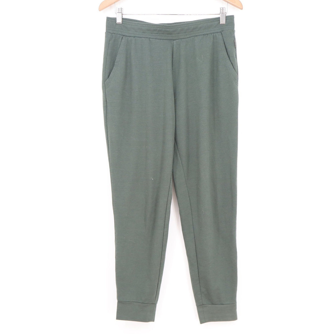 Eddie Bauer Lounge Womens Medium Green Jogger Pants Elastic Waist Soft Stretch