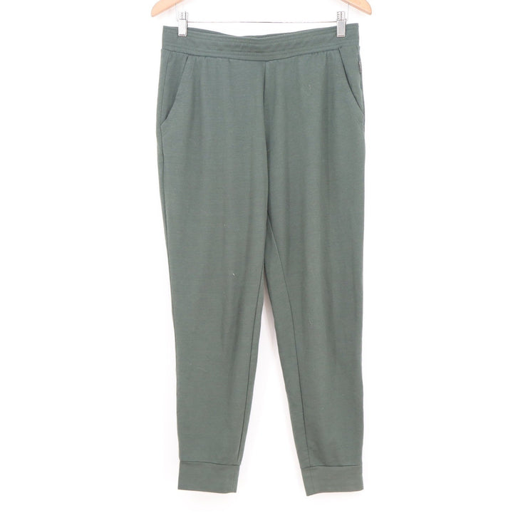Eddie Bauer Lounge Womens Medium Green Jogger Pants Elastic Waist Soft Stretch