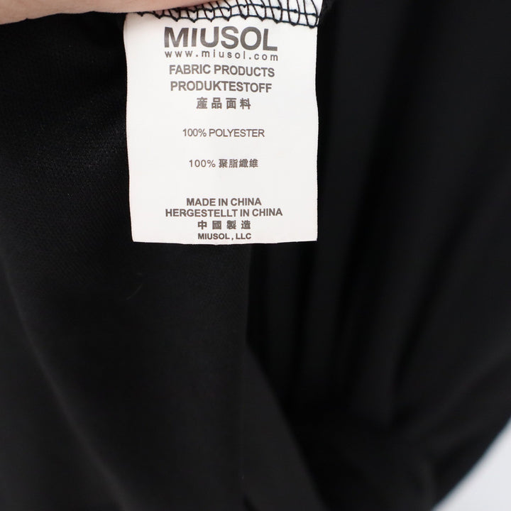 Miusol Black Lace V-Neck Flutter Sleeve Formal Maxi Gown Dress XXL