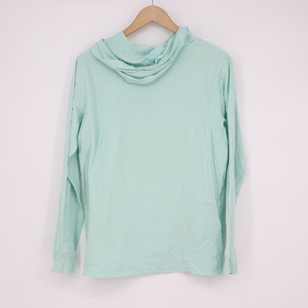 Converse All Star Mint Green Long Sleeve Hooded Graphic T-Shirt Kids XL