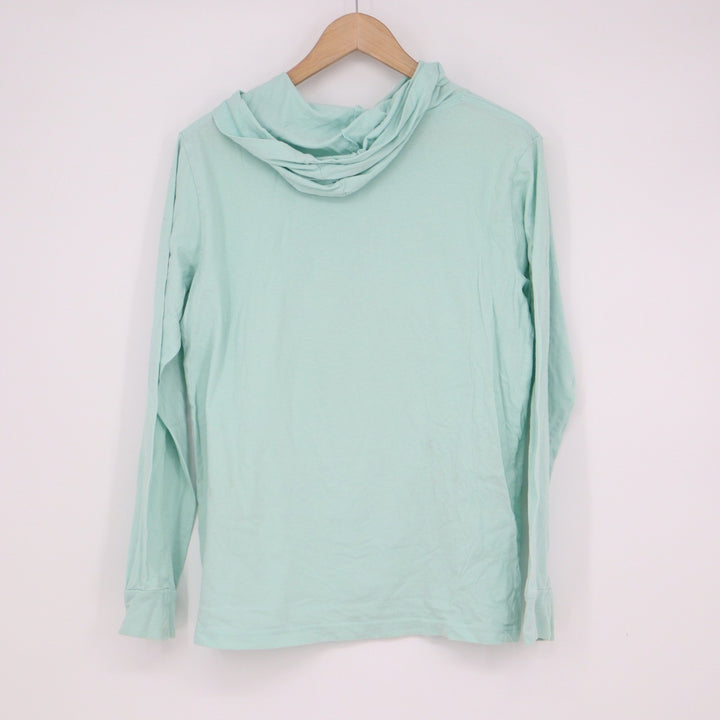 Converse All Star Mint Green Long Sleeve Hooded Graphic T-Shirt Kids XL