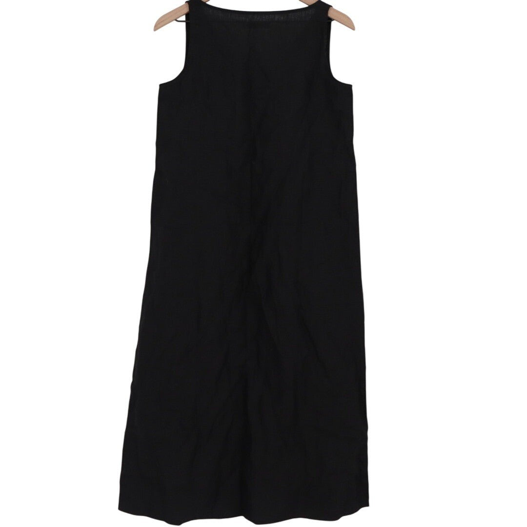 American Giant Black Midi Dress Sleeveless Size XS Made In USA