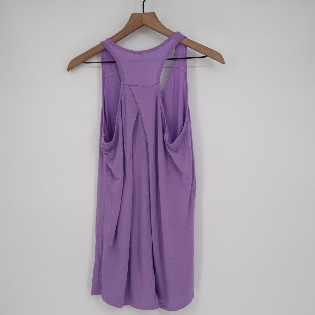 Athletic Tank Top Womens Large Lavender Stretch Scoop Neck Racerback Pullover