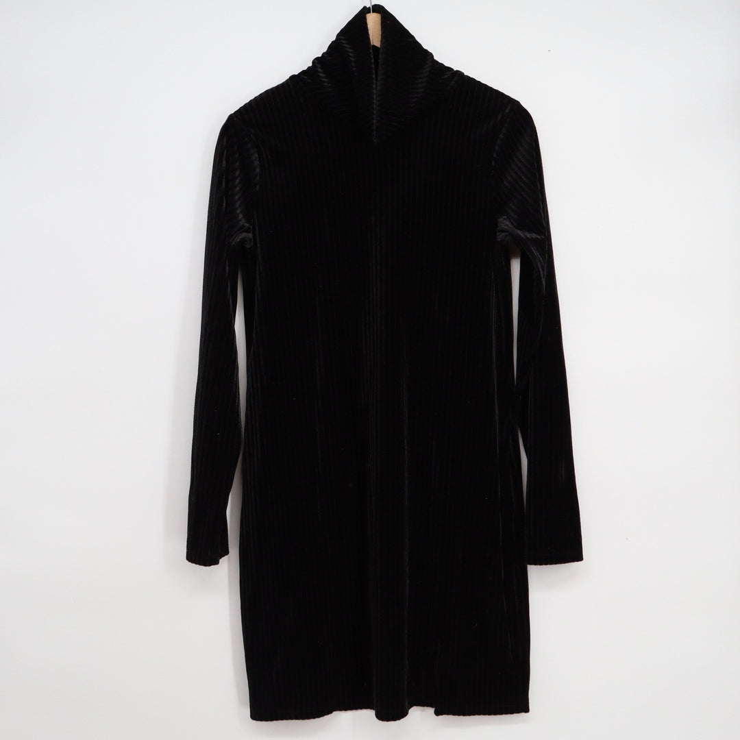 Art Class Girls XXL 16/18 Black Ribbed Velvet Mock Neck Long Sleeve Dress
