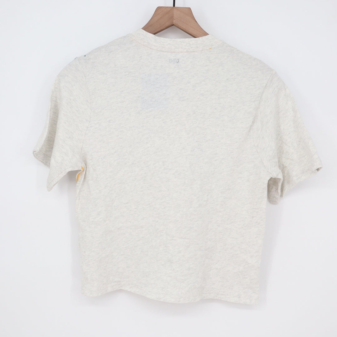 DSG Girls Small 8-9 Brooklyn Phys Ed Tiger Graphic Tee Light Heather Grey