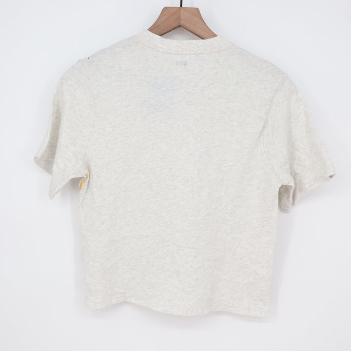 DSG Girls Small 8-9 Brooklyn Phys Ed Tiger Graphic Tee Light Heather Grey