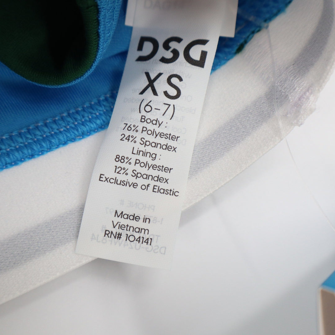 DSG Momentum Bra Girls XS Field Green Novelty Racerback Sports Bra