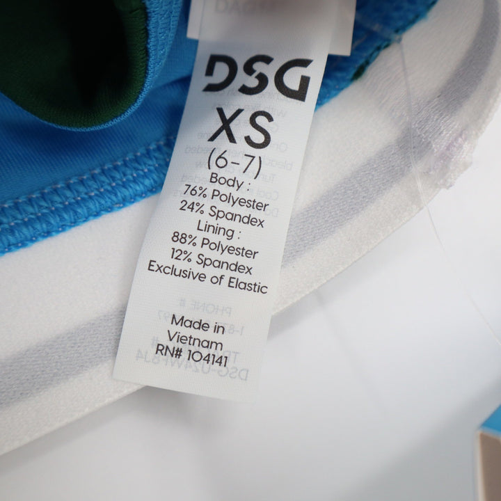 DSG Momentum Bra Girls XS Field Green Novelty Racerback Sports Bra