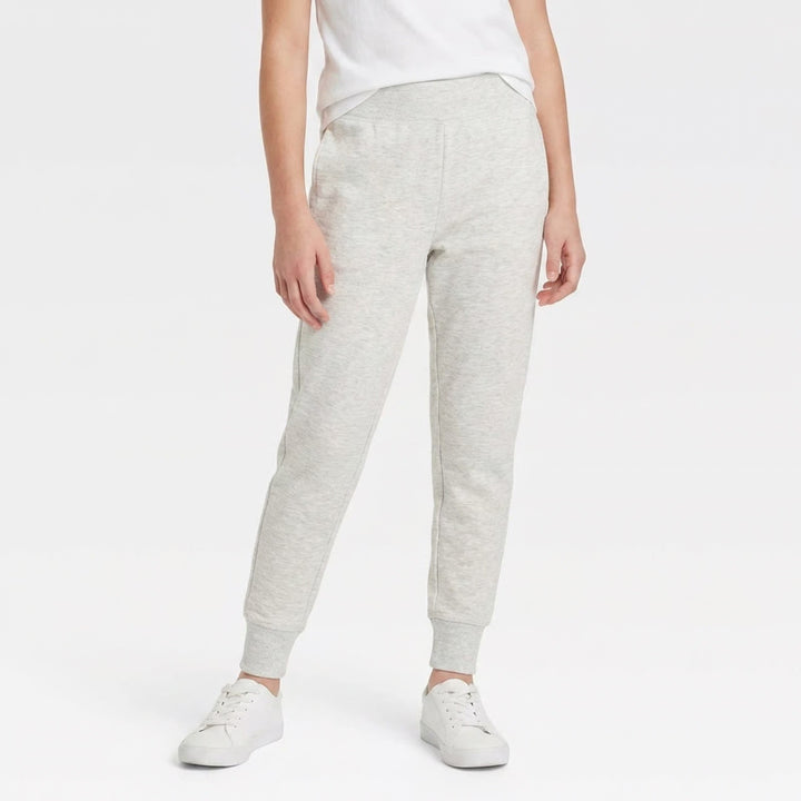 DSG Girls Slim Jogger HTR Light Heather Grey So Soft Sweatpants Size S