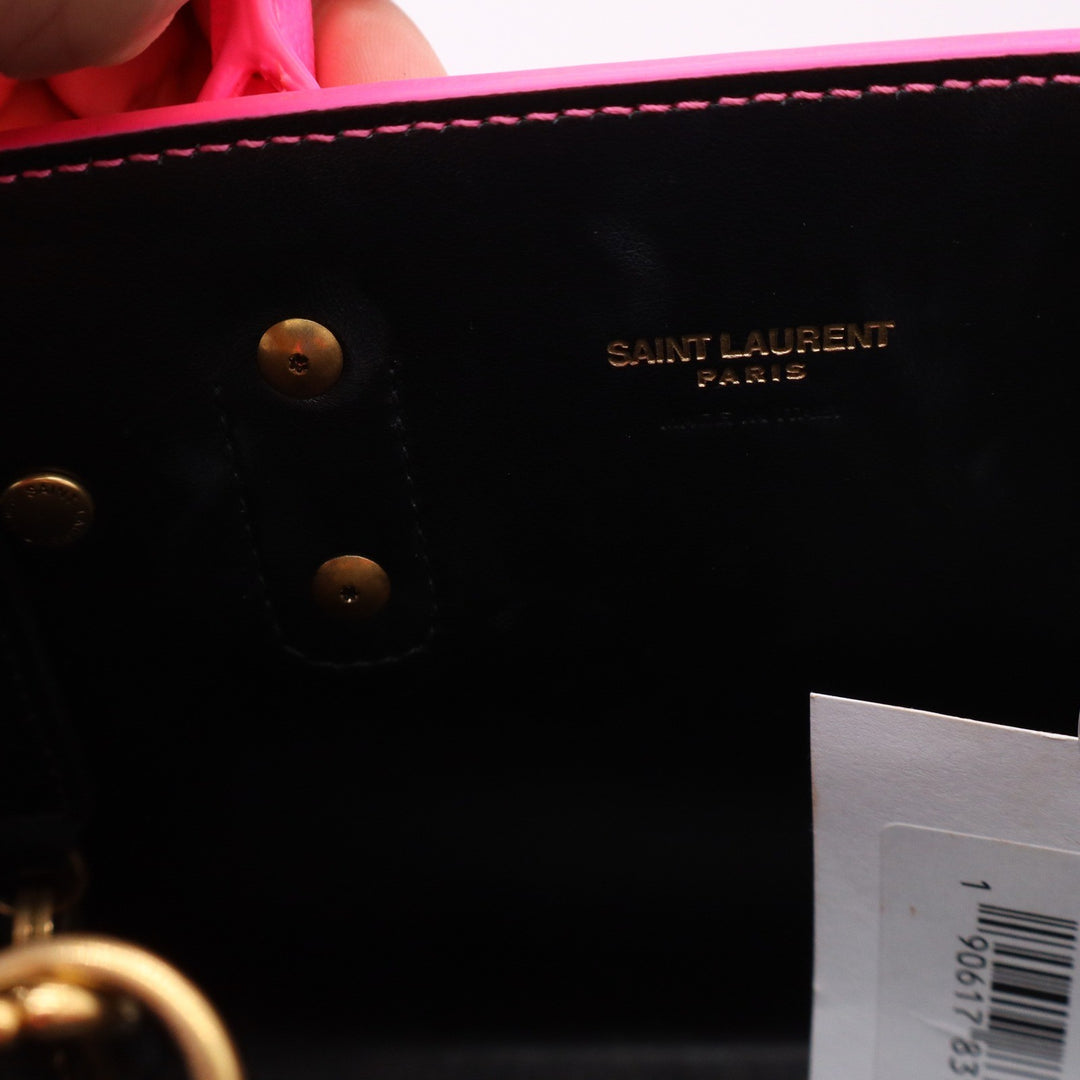 Saint Laurent Nano Sac De Jour Pink Glo Grained Leather Handbag