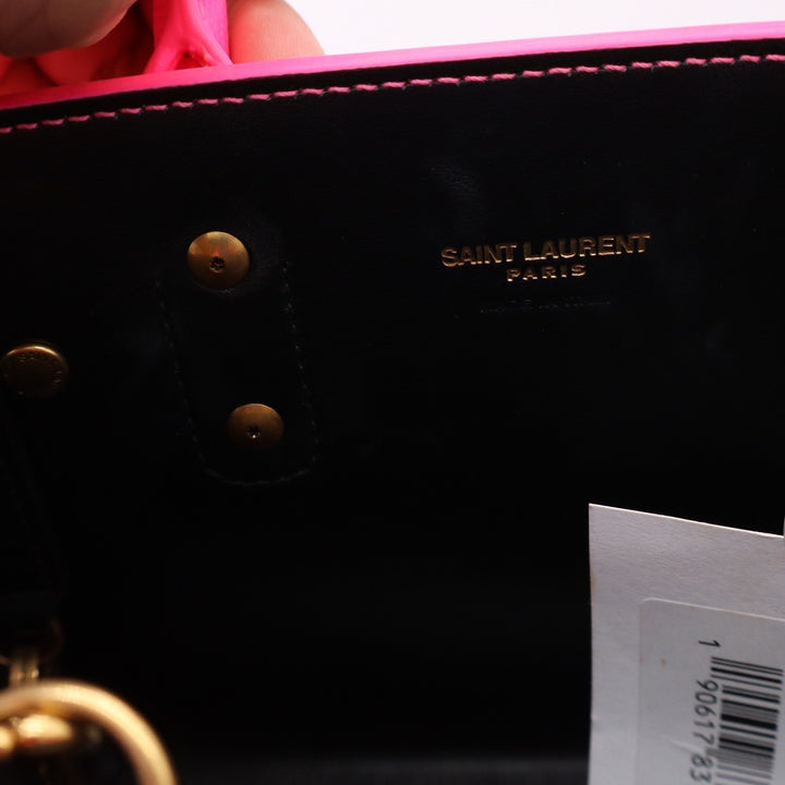 Saint Laurent Nano Sac De Jour Pink Glo Grained Leather Handbag