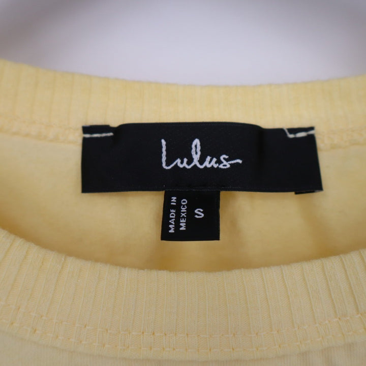 Lulus Lavina Midi Bodycon Dress Womens Small Light Yellow Jersey Knit Sleeveless