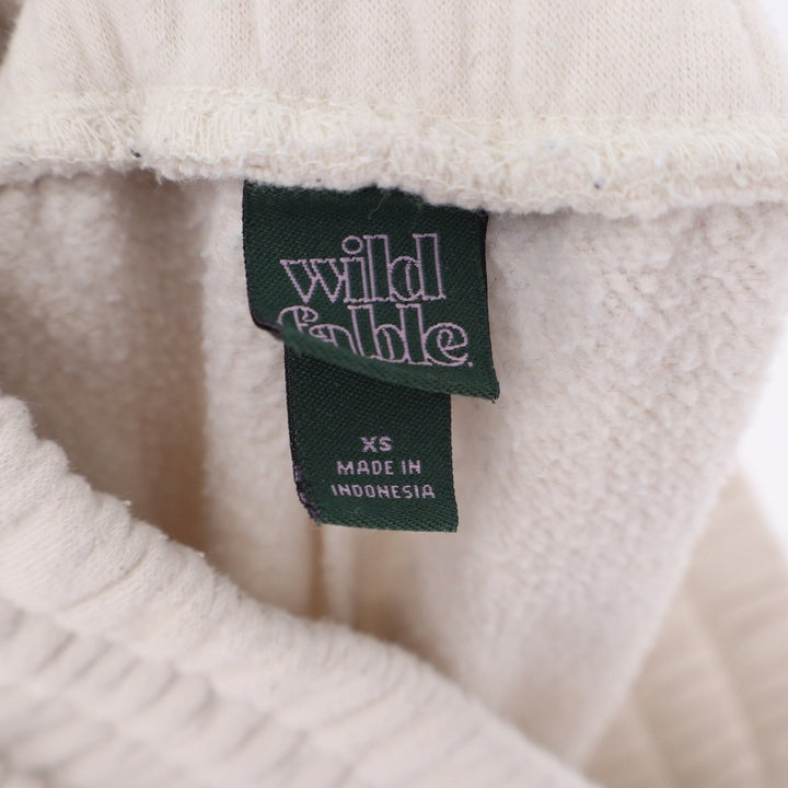 Wild Fable Women's High Rise Jogger Sweatpants Cream Off White XS
