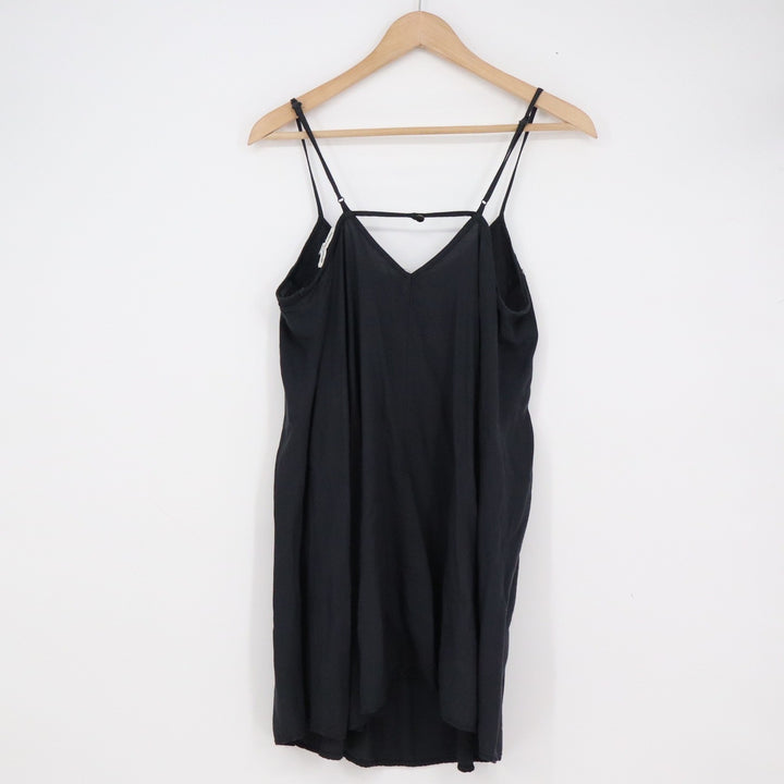 American Eagle Black Beaded Embroidered Camisole Tank Top Med