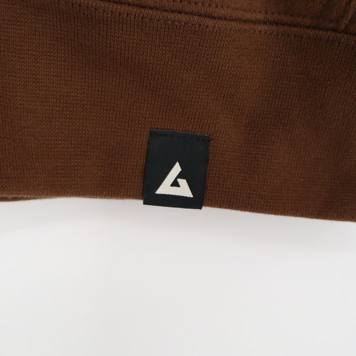 American Giant Bomber Jacket Mens Small Brown Logo Fleece Lined Cotton Full Zip