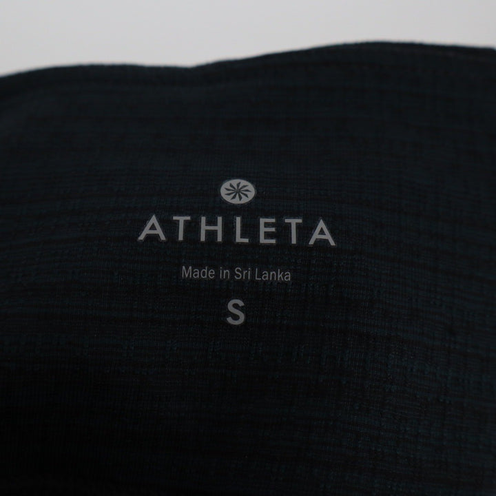 Athleta High Rise Jacquard Chaturaanga Tight Leggings Capri Blue Slate S